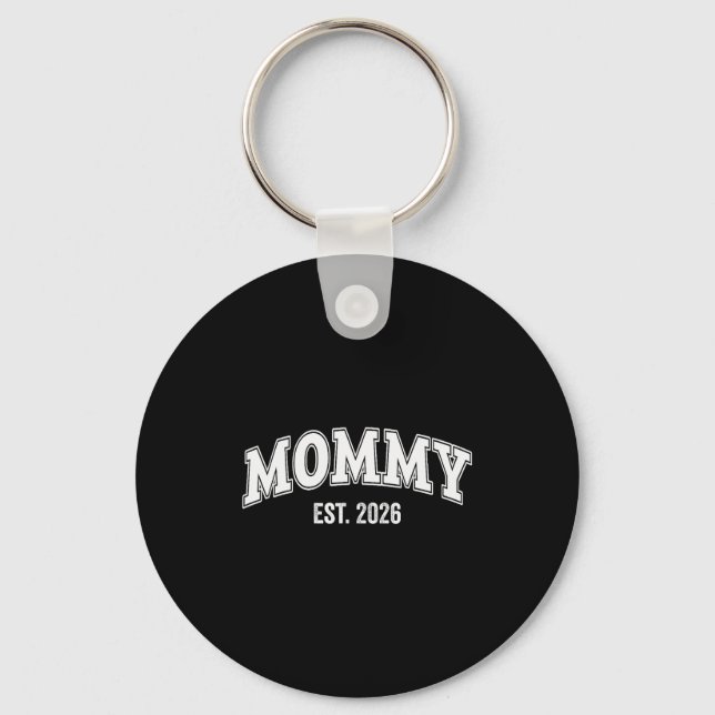 Porte-clés Promoted To Mommy Est 2026 Mama The First Time Mom (Recto)