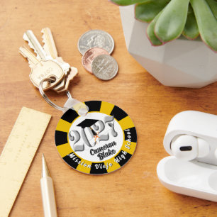 Porte-clés Promotion Argent de 2027 Photo Remise des diplômes