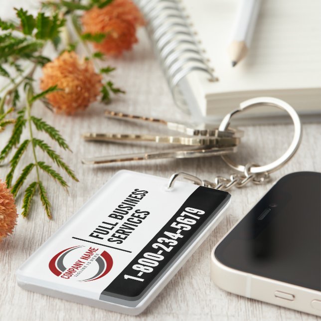Porte-clés promotionnel avec logo (Devant droit)