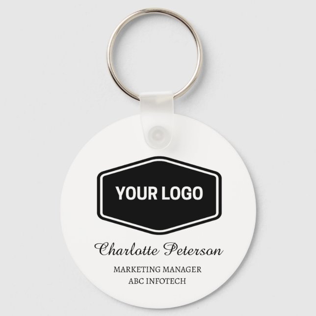 Porte-clés promotionnel avec logo d'entreprise et  (Recto)