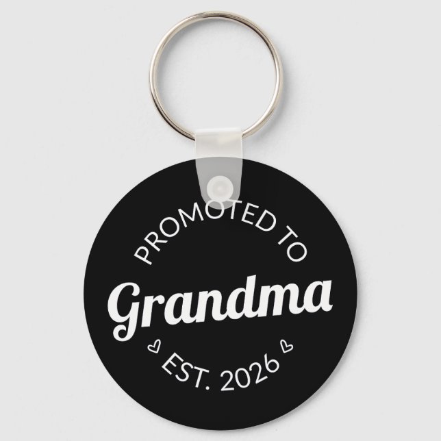 Porte-clés Promu À Grand-Mère Est. 2026 I (Recto)