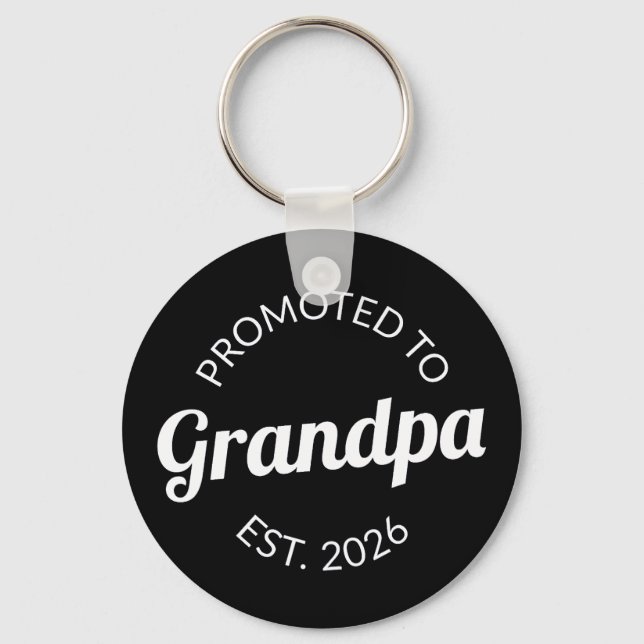 Porte-clés Promu À Grand-Père Est. 2026 I (Recto)