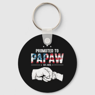 Porte-clés Promu À Papaw Est 2025 Première Fois Papaw Père
