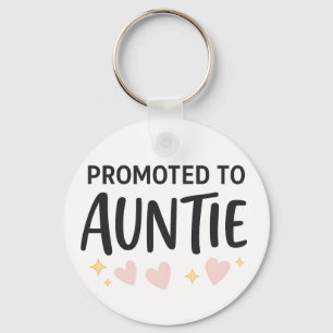 Porte-clés Promu à Tante Mignonne Faire-part