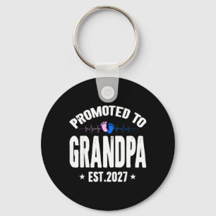 Porte-clés Promu Grand-père 2027 T-shirt drôle pour nouveau