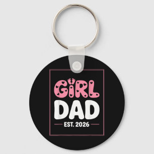 Porte-clés Promu Papa Une Fille Est 2026 Nouveau Papa Ft Papa