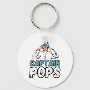 Porte-clés Propriétaire de bateau de plaisance capitaine pops