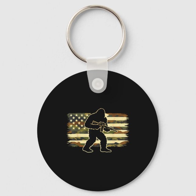 Porte-clés propriétaire de Bigfoot camouflage drapeau américa (Recto)