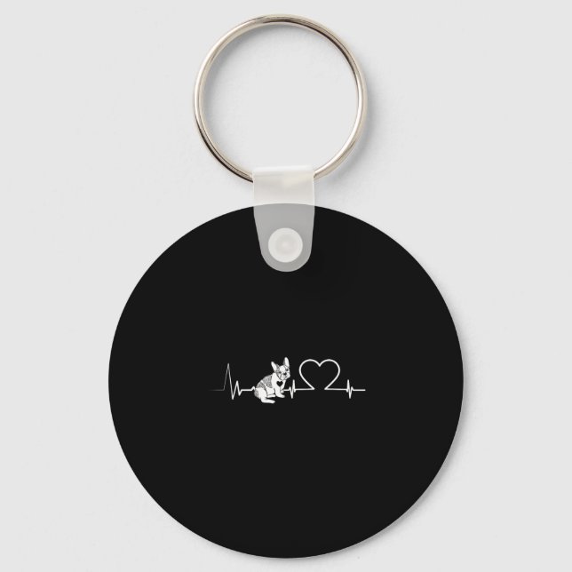 Porte-clés Propriétaire de chien Bouledogue Français Frenchie (Recto)