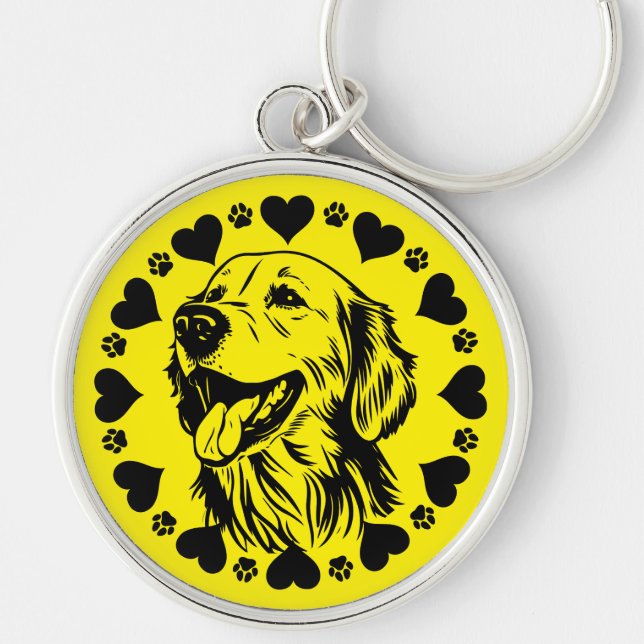 Porte-clés Propriétaire du chien d'or Retriever (Devant)
