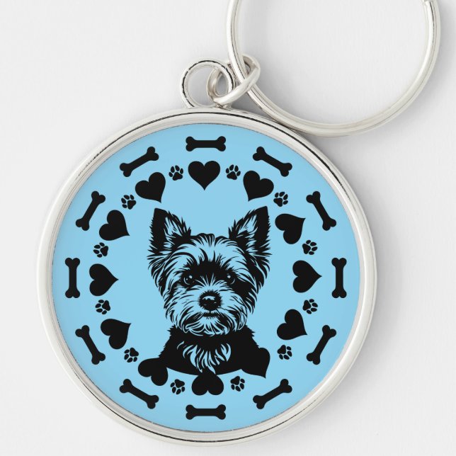 Porte-clés Propriétaire du chien du Yorkshire Terrier (Devant)