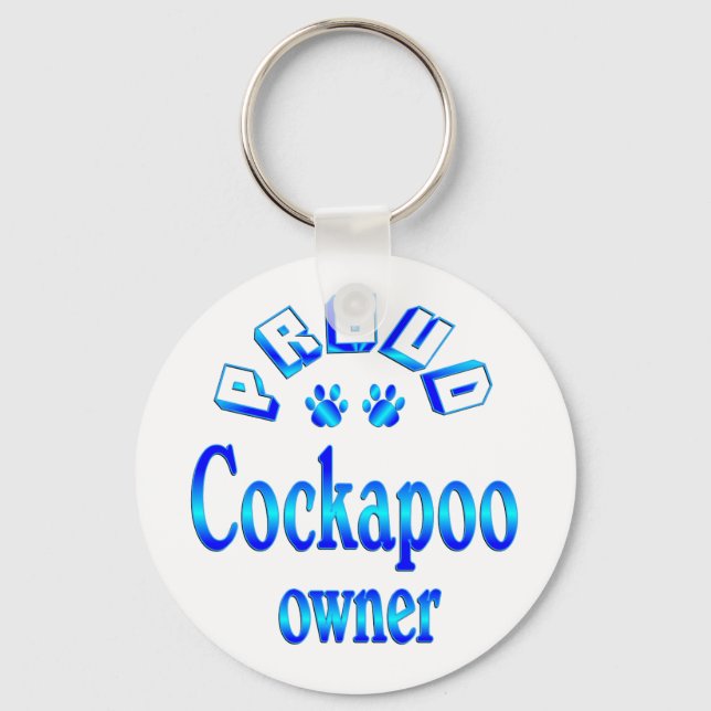 Porte-clés Propriétaire du Cockapoo (Recto)