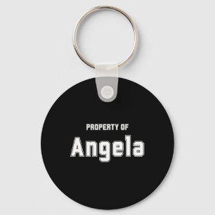 Porte-clés Propriété D'Angela Funny Bachelor Cadeaux Pour Gro