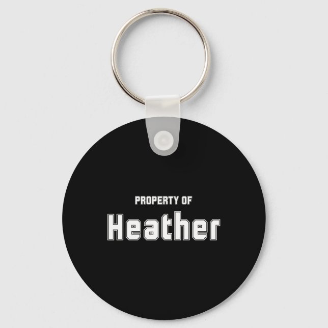 Porte-clés Propriété de Heather Cadeaux drôles de Bachelor po (Recto)