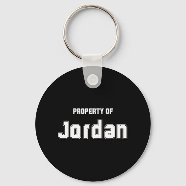 Porte-clés Propriété De Jordan Funny Bachelorette Cadeaux Pou (Recto)