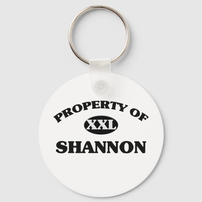 Porte-clés Propriété de SHANNON (Recto)