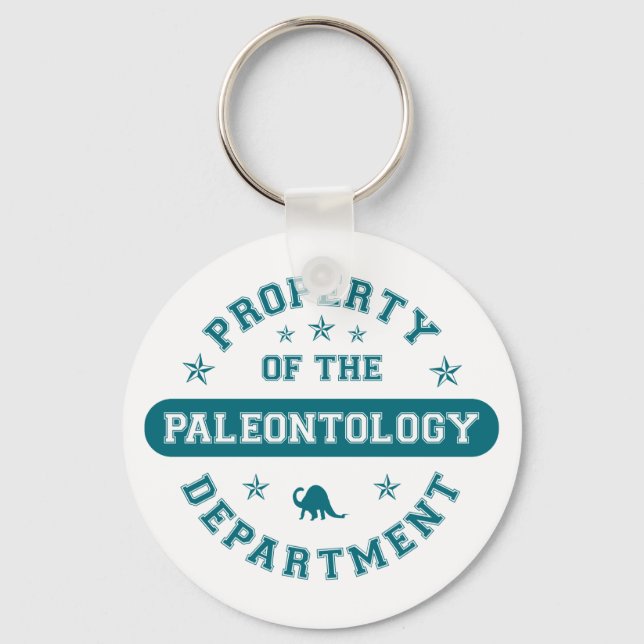 Porte-clés Propriété du Département de paléontologie (Recto)