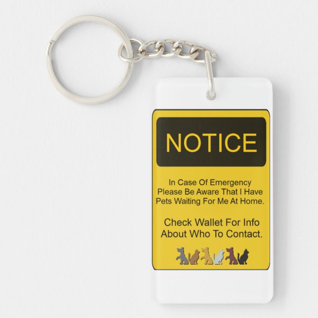 Porte-clés Protection d'animal familier (Devant)