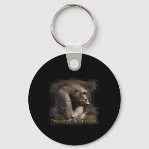 Porte-clés Protection De l'environnement des gorilles de mont