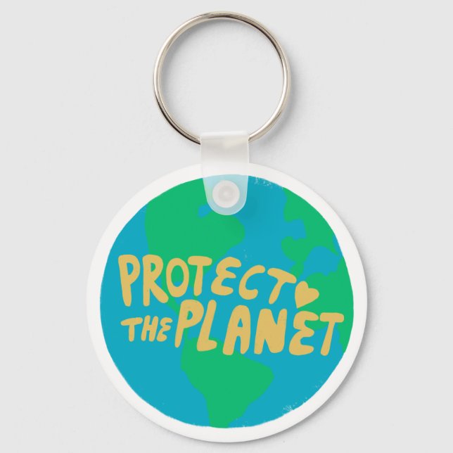 Porte-clés PROTÉGER LA PLANÈTE SAVE EARTH Eco Green (Recto)