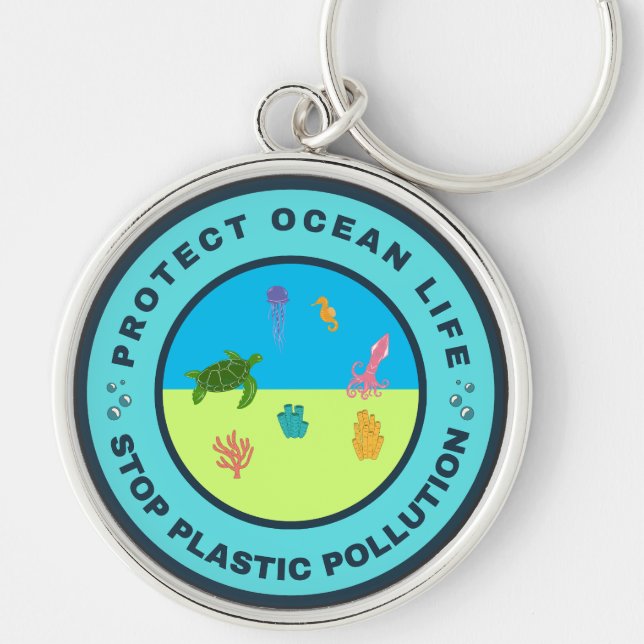 Porte-clés Protéger la vie océanique (Devant)
