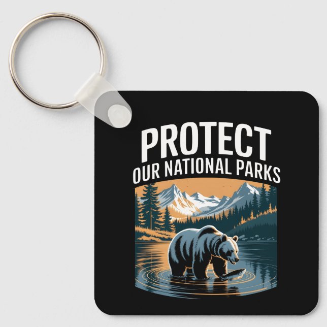 Porte-clés Protéger nos parcs nationaux (Recto)