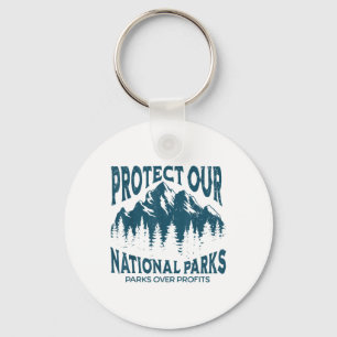 Porte-clés Protéger nos parcs nationaux Retro Vintage Womens