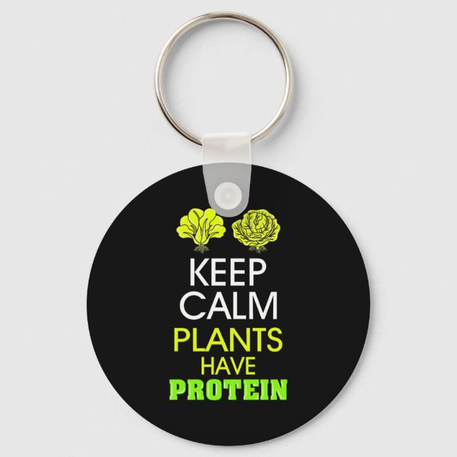 Porte-clés Protéine have de Keep Calm Plants (Recto)