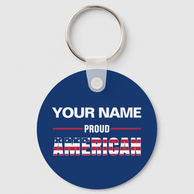 Porte-clés Proud American Personalized (Recto)
