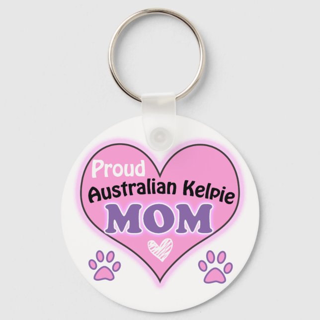 Porte-clés Proud Australian Kelpie Mom (Recto)