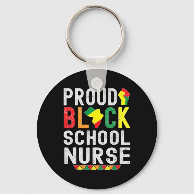 Porte-clés Proud Black School Nurse Black History Month For A (Recto)