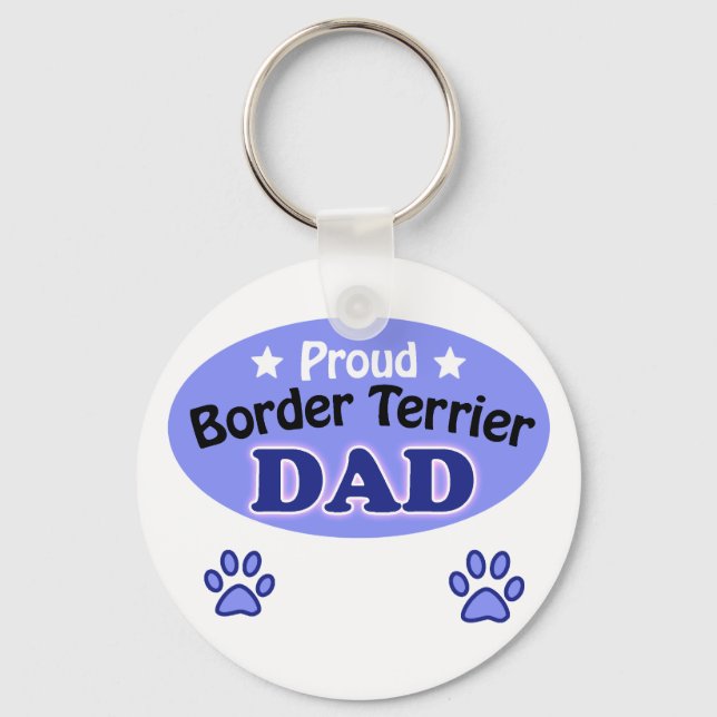 Porte-clés Proud Border Terrier Dad (Recto)