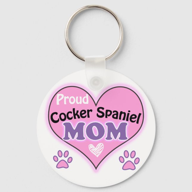Porte-clés Proud Cocker Spaniel Mom (Recto)