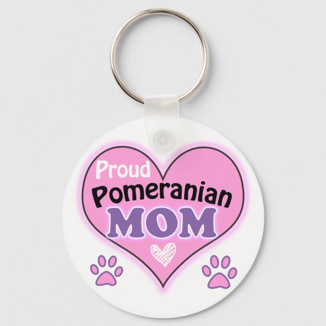 Porte-clés Proud Pomeranian Mom (Recto)