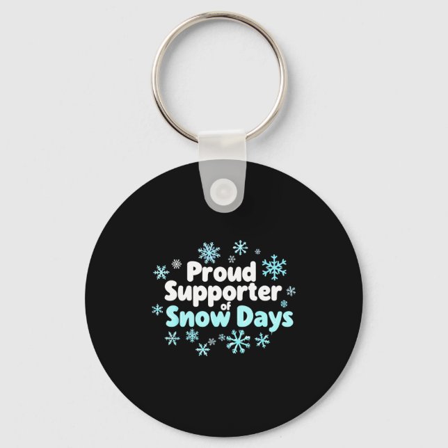 Porte-clés Proud Suprter Of Snow Days Chemistry Teacher Snow  (Recto)