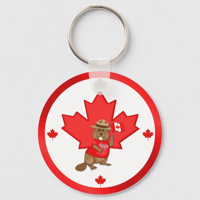 Porte-clés Proudly Canadian Beaver (Recto)