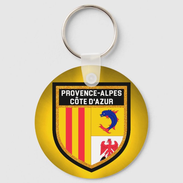 Porte-clés Provence-Alpes-Côte d'Azur Flag (Recto)