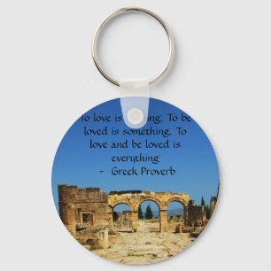 Porte-clés Proverbe grec au sujet de l'amour
