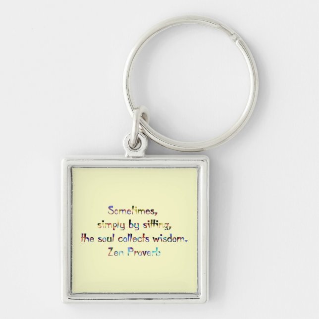 Porte-clés Proverbe-Yoga/méditation de zen (Devant)