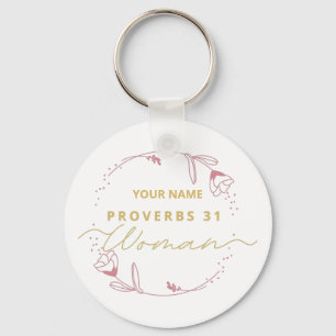 Porte-clés Proverbes 31 femme verset de la Bible chrétienne