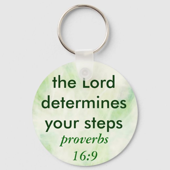 Porte-clés proverbs 16:9 keychain (Recto)