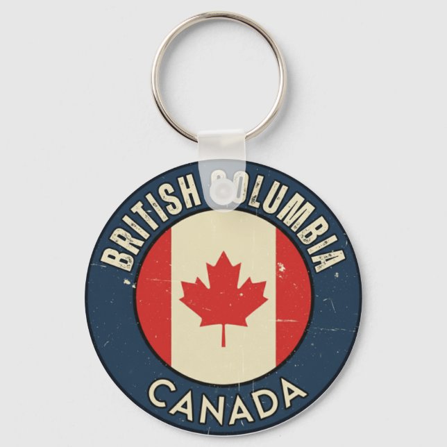 Porte-clés Province de la Colombie-Britannique Canada (Recto)