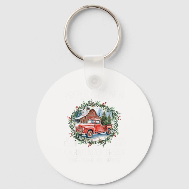 Porte-clés Provincetown Ma Farm Fresh Christmas Trees White  (Recto)
