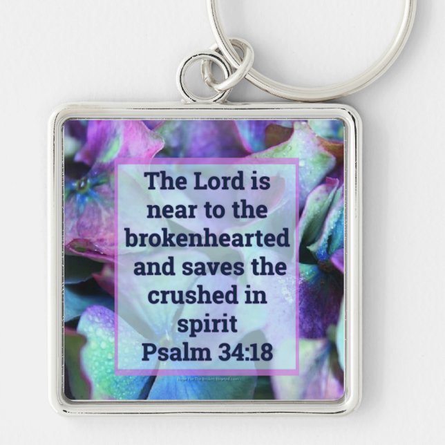 Porte-clés Psalm 34:18 Keychain (Devant)