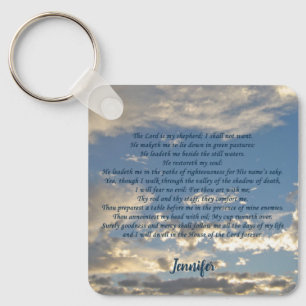 Porte-clés Psaume 23 Belle Bible Chrétienne Verse Personnalis