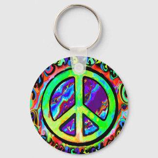 Porte-clés Psychédélic peace sign