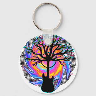Porte-clés "Psychedelic Sonic Cyclone" guitare surréaliste