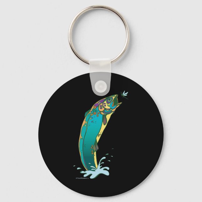 Porte-clés Psychedelic Trout Fishing (Recto)