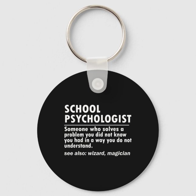 Porte-clés Psychologue Définition Retour À L'École Amusement (Recto)