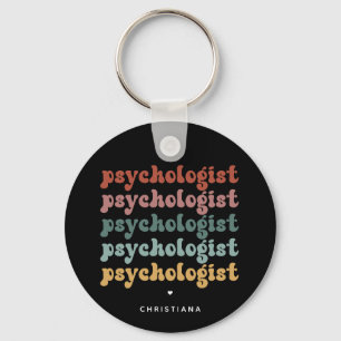 Porte-clés Psychologue Personnalisée Psychologie Rétro
